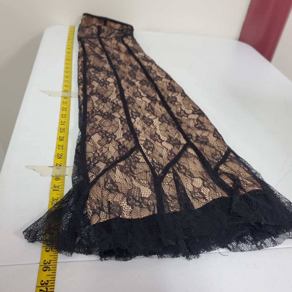 Kimchi Blue Lace Cocktail Whimsigoth Midi Dress Size 0 Black Punk Rock Biker LBD - Picture 9 of 14